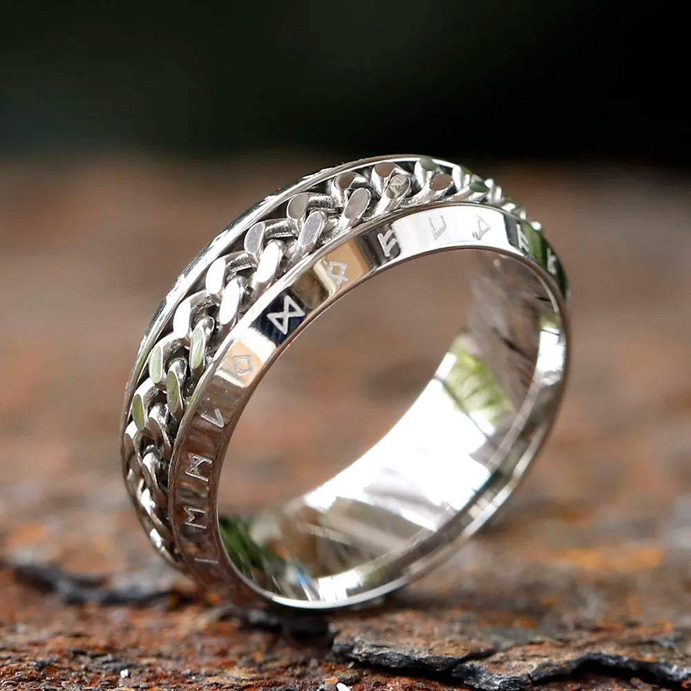 Rotatable Ancient Rune Ring